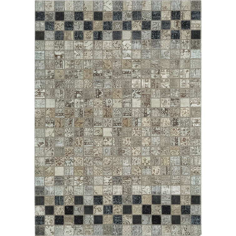 Bungalow Rose Hand Knotted Cotton Geometric Rug Wayfair